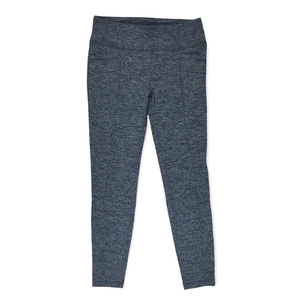 Athleta Gray Herringbone Metro High Waisted Leggings Size Large
